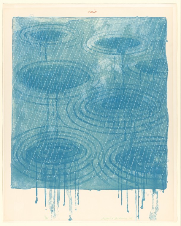 CIRC.60-1975, 'Clouds' from David Hockney's 'Weather Series'; print, 1973 © Victoria and Albert Museum, London
