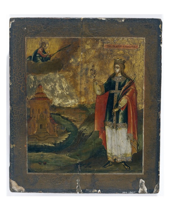 Icon of St. Barbara, Russian or Bulgarian school, probably 1861 © Victoria and Albert Museum, London