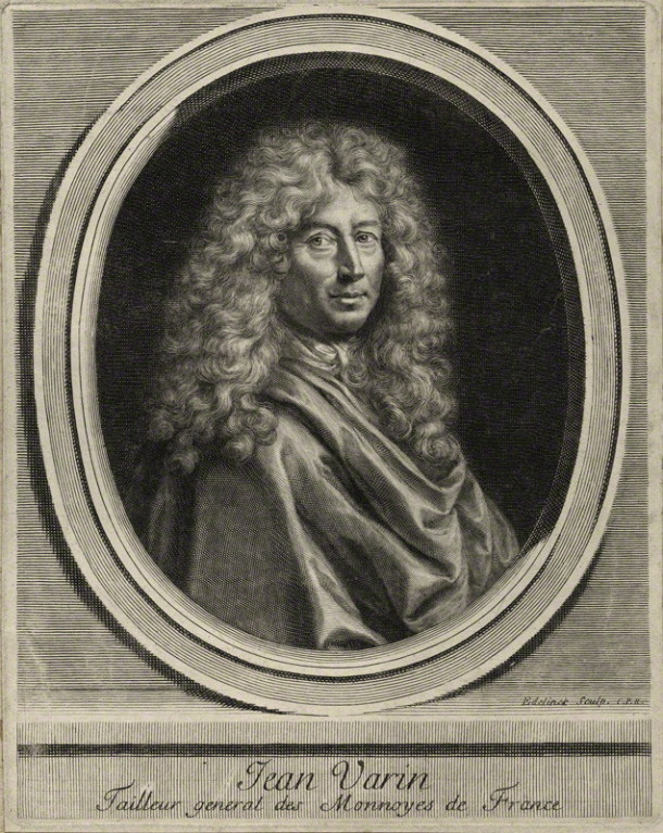 Jean Warin (Varin), line engraving, by Gérard Edelinck, late 17th century. © National Portrait Gallery, London