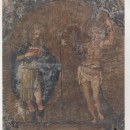 706-1890, gilt leather altar frontal showing SS. Roch (L) and Sebastian (R), © Victoria and Albert Museum, London