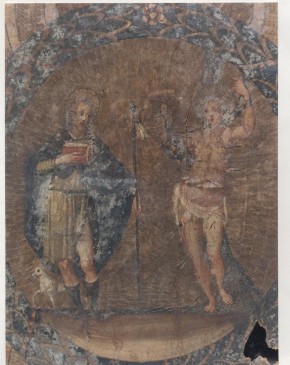 706-1890, gilt leather altar frontal showing SS. Roch (L) and Sebastian (R), © Victoria and Albert Museum, London