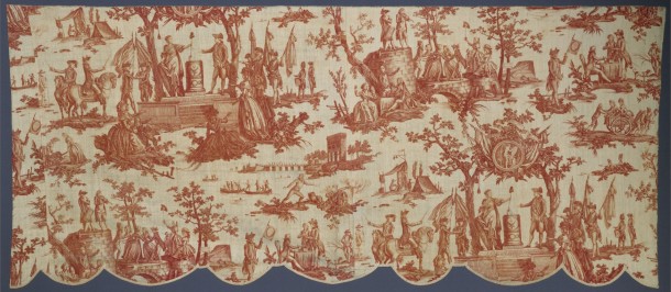 La Fête de la Fédération, valance, plate-printed cotton, designed by Jean-Baptiste Huet, manufactured by Christophe-Philippe Oberkampf, Jouy-en-Josas, France, ca.1792 (V&A 1682-1899) © Victoria and Albert Museum, London