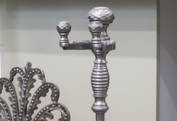 One of the stands used to hold the fireplace tools (or as Donna termed them, ‘little men holding maracas’!) © Victoria and Albert Museum, London