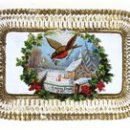 Christmas card with robin motif