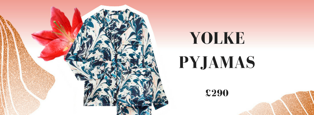 Yolke Marbled Silk Pyjamas Vela
