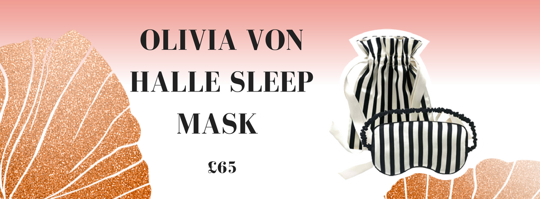 Olivia Von Halle Nika reversible striped silk-satin sleep mask