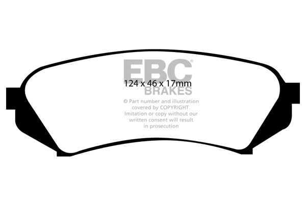EBC Ultimax Front Brake Pads for Toyota Land Cruiser 3.0TD KDJ120 03-09 DP1657