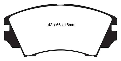 EBC YellowStuff Bremsbeläge vorne für Vauxhall Zafira Tourer 1.6TD 136 DP42014R - Bild 2 von 2