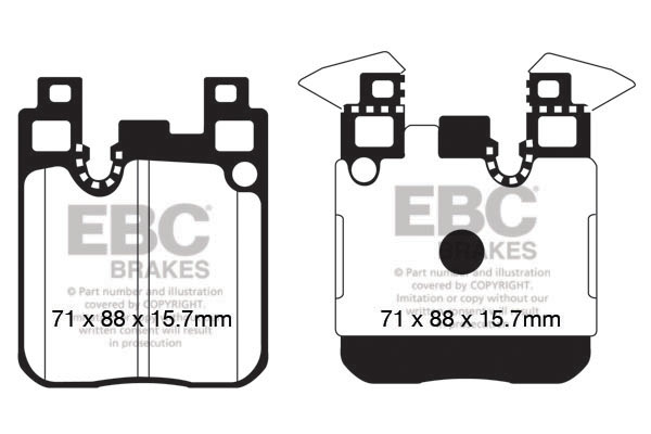 EBC Yellowstuff Pastillas De Freno Trasero Para BMW M2 3.0 Turbo F22 370 2016-DP42133R