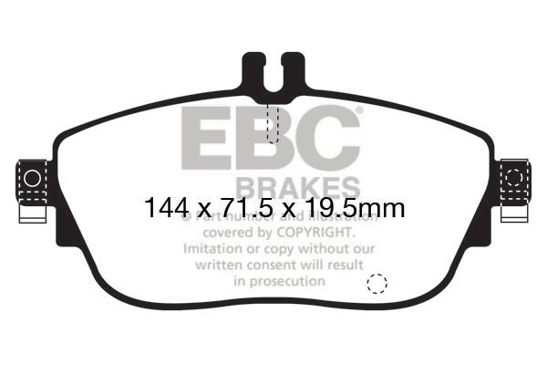 DP2962 EBC Greenstuff Pastiglie Dei Freni anteriori adatto Mercedes Classe C W202