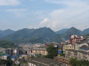 Colinas en la ciudad de Maotai