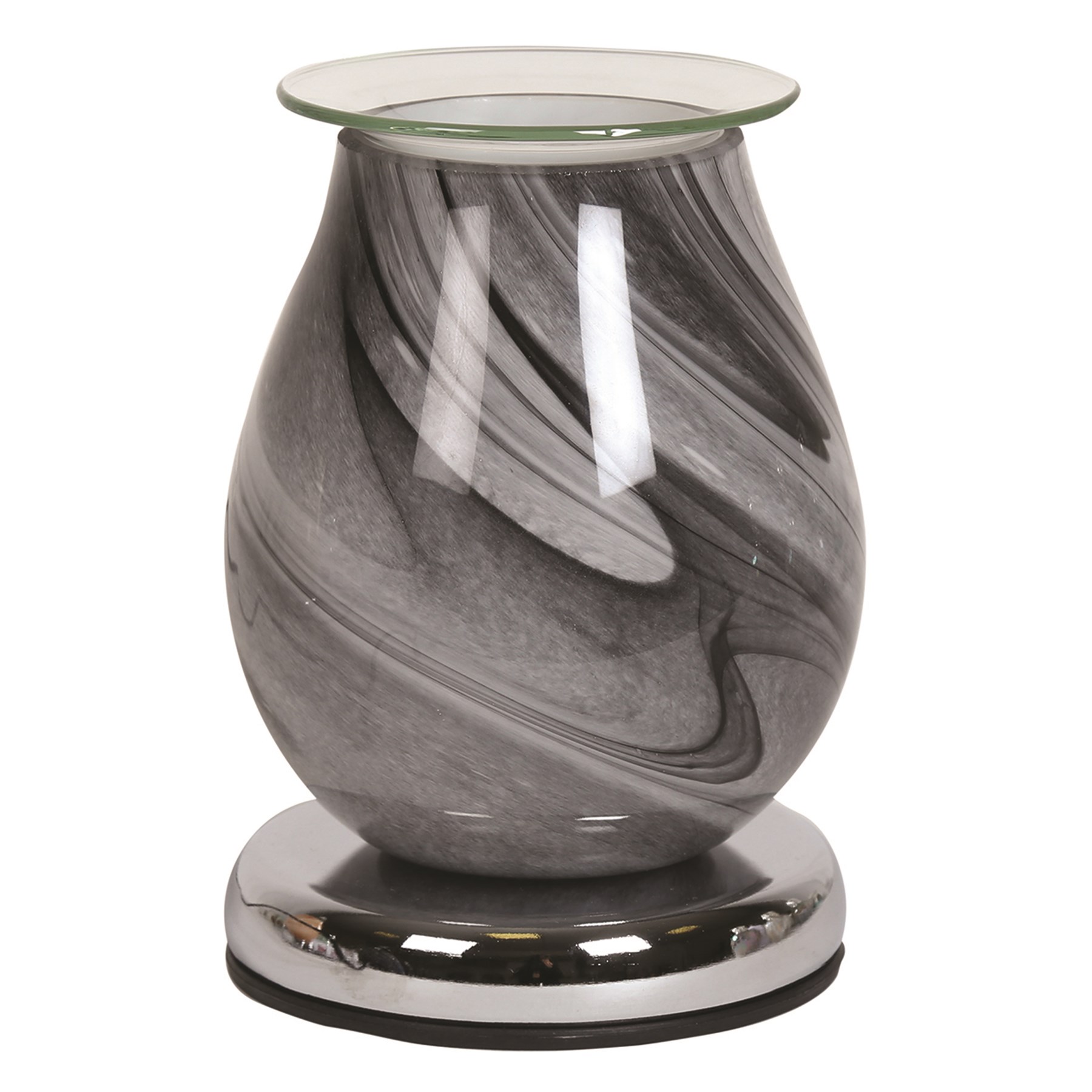 Touch Electric Wax Melt Burner Grey Swirl Oval