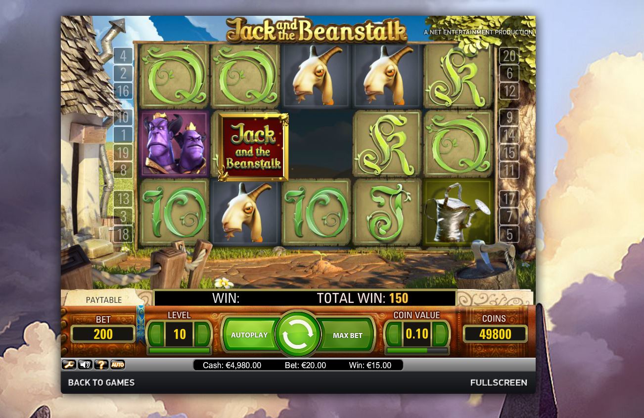 jack and the beanstalk kolikkopeli
