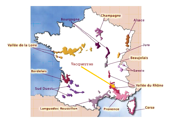 Vacqueyras karta
