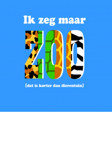 Boek cover Ik zeg maar ZOO - hardcover