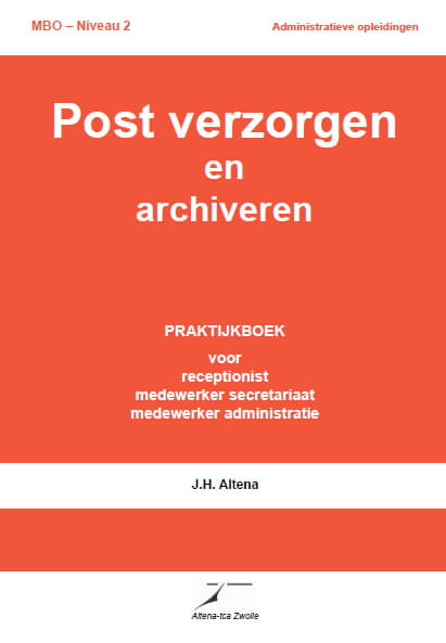 Boek cover Post verzorgen en archiveren Praktijkboek Niveau 2
