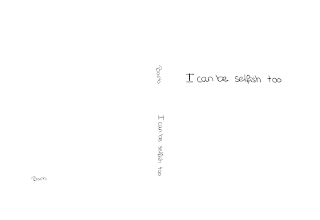 Boek cover I CAN BE SELFISH TOO