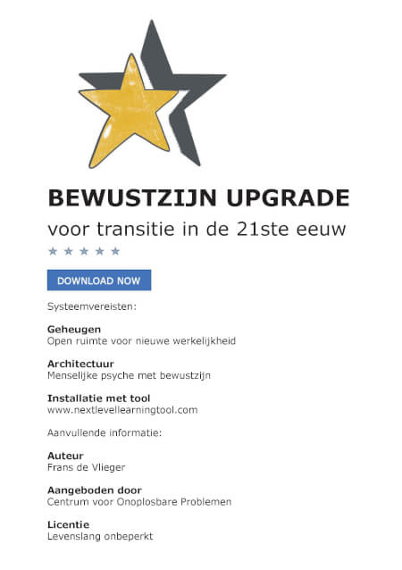 Boek cover Bewustzijn upgrade voor transitie in de 21ste eeuw