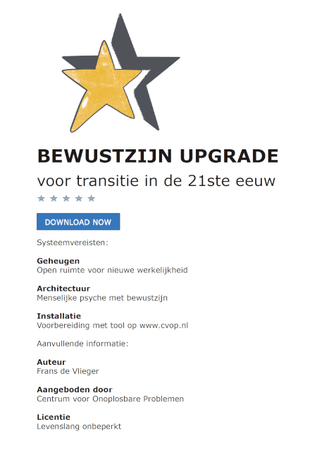 Boek cover Bewustzijn upgrade voor transitie in de 21ste eeuw