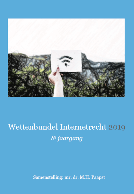 Boek cover Wettenbundel Internetrecht 2019
