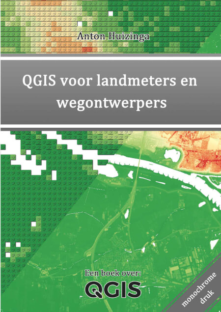 Boek cover QGIS voor landmeters en wegontwerpers (monochrome versie)