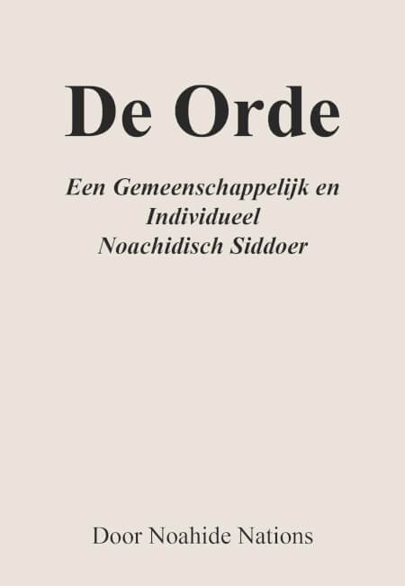 Boek cover De Orde; Een Noachidische Siddoer, Compact