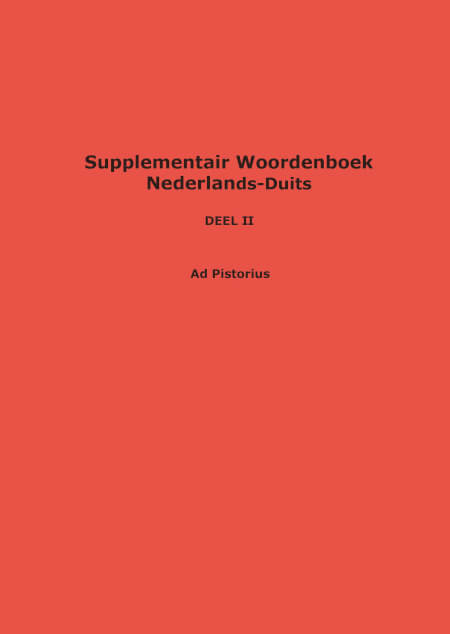 Boek cover Supplementair Woordenboek Nederlands-Duits, deel II