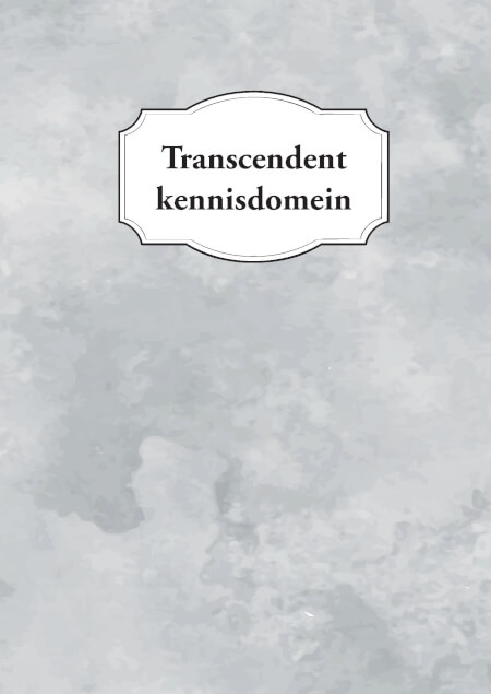 Boek cover Transcendent kennisdomein