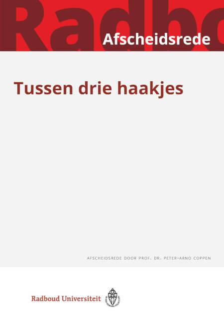 Boek cover Tussen drie haakjes