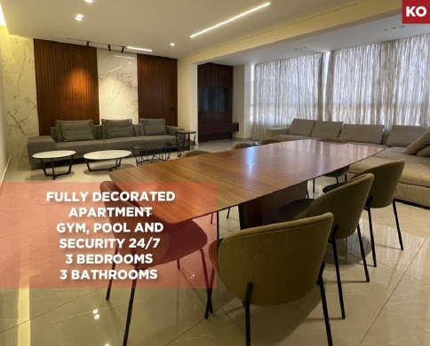 Fully decorated apartment/Security 24/7/Aley/Dawhet Aaramoun-دوحة عرمون/REF#KO140257