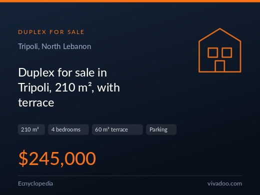 Luxury 210m² Penthouse in Tripoli with Private Jacuzzi & Gym