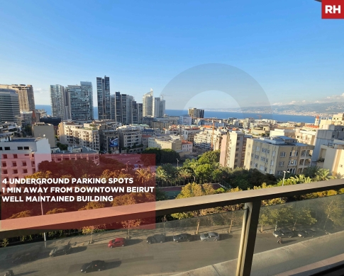 Well Maintained Building/BURJ LMURR,BEIRUT/برج المر/breathtaking open sea views/ REF#RH140379 !