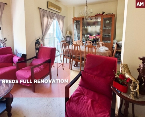 NEEDS RENOVATION/PRIME LOCATION/CALM NEIGHBORHOOD/MAR MKHAYEL,BEIRUT/مار مخايل/REF#AM140351