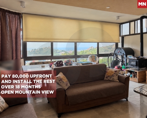 INSTALLMENTS/Open mountain view/KFARCHIMA,BAABDA/كفرشيما/ REF#MN140383 !