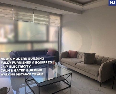 Fully Furnished Apartment/ Modern &Cozy/Ain El Mreisseh,beirut/عين المريسة/REF#MJ140526