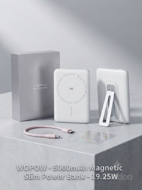باور بانك مغناطيسي ووبو 5000 ملي أمبير | WOPOW Magnetic Powerbank 5000mAh