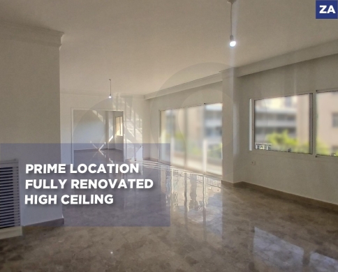 Apartment For Rent/Prime location/Fully Renovated/High Ceiling/BADARO-BEIRUT/بدارو/REF#ZA140555