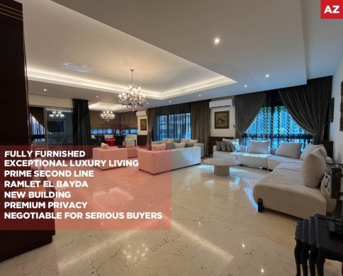 A prestigious residence in the highly sought-after For Sale/Prime Second Line/RAMLET EL BAYDA-BEIRUT/رملة البيضة/REF#AZ140610