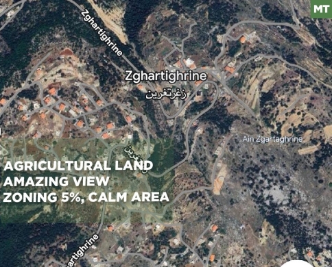 beautiful agricultural land/scenic setting/spacious/Zghartaghrin-zgharta/زغرتغرين/REF#MT140638