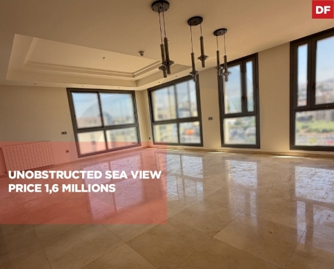 A spacious 320 sqm apartment/Luxurious/Fully unobstructed sea view/DBAYE-METN/ضبية/REF#DF140664