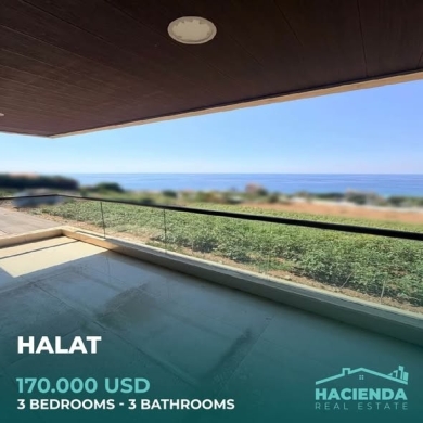 140 Sqm Apartment for Sale in Halat with Sea and Mountain View