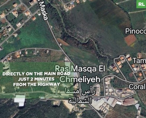 Land for sale/Directly on the Main Road/ Just 2 minutes from the Highway/RAS MASKA-KOURA/راس مسقا/REF#RL140769