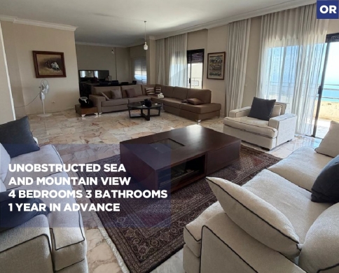 Unobstructed sea and Mountain View apartment for rent/Prime area/easy access/DAWHET EL HOSS-ALEY/دوحة الحص/REF#OR140775