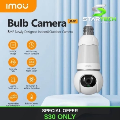 Imou Bulb Cam 2K 3MP Smart Wireless Security Camera