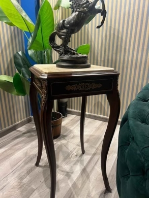 Imported luxury sofa and two marble brass tables — 2