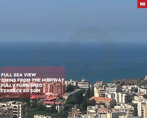 FULL SEA VIEW/ FULLY FURNISHED/JBEIL/جبيل/Mins From the Highway /REF#NI140810 !