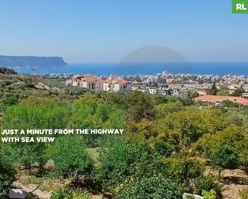LAND/ just a minute from the highway with sea view/Batroun - Chekka,البترون - شكا/ zoning 20/40/REF#RL140825 !