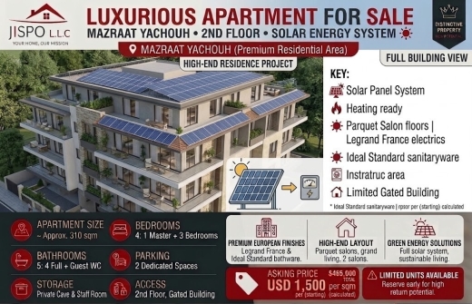 APARTMENT FOR SALE IN MAZRAAT YACHOUH - Matn