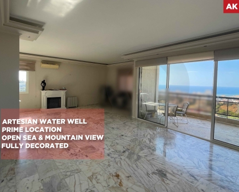 PRIME LOCATION/Open sea & mountain view/ Bchamoun al maderes,ALEY/شامون المدارس/REF#AK140901 !