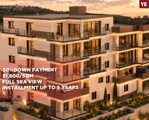 UNDER CONSTRUCTION/FULL BAY & SEA VIEW/Balance over 5 Years/ADMA,KESEROUAN/أدما/REF#YE140899